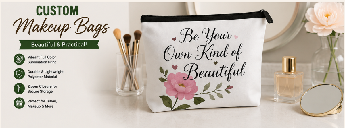 Custom Cosmetic Bag 8 by 5.7 inches