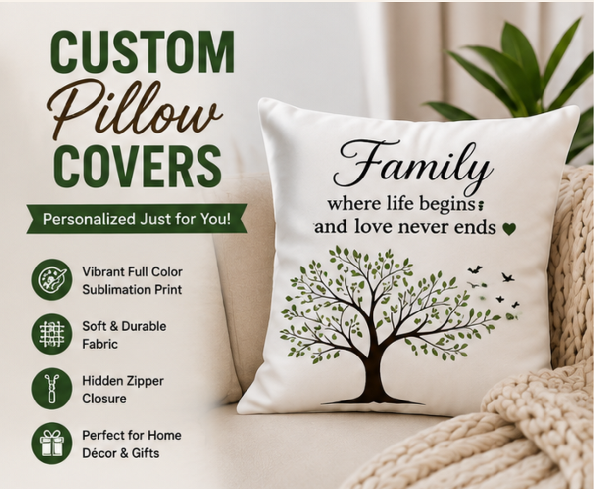 Custom Pillow 17.7 by 17.7 inches (1 side)
