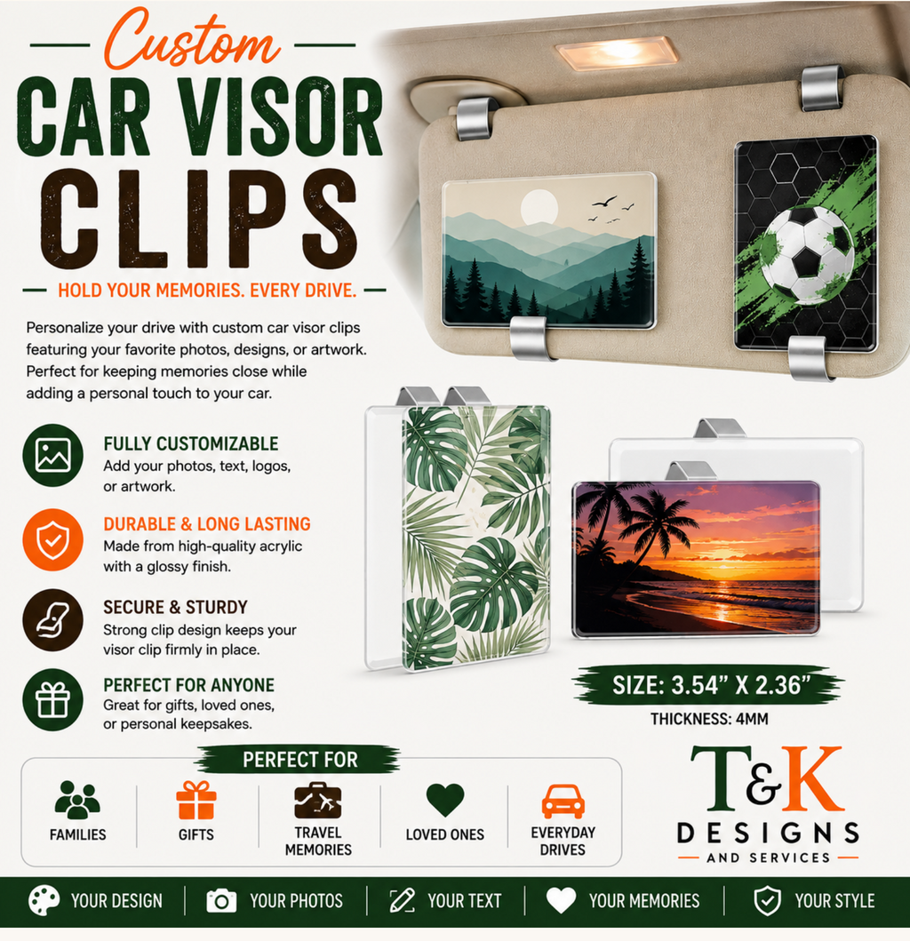 Custom Car Visor Clip (size 2.36 by 3.54 inches) - Car & Bike Show Edition