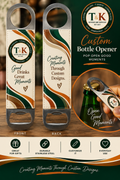 Custom Bottle Opener 7.5 by 2 inches