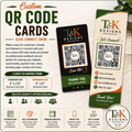 Custom QR Coded Cards or Bookmarks