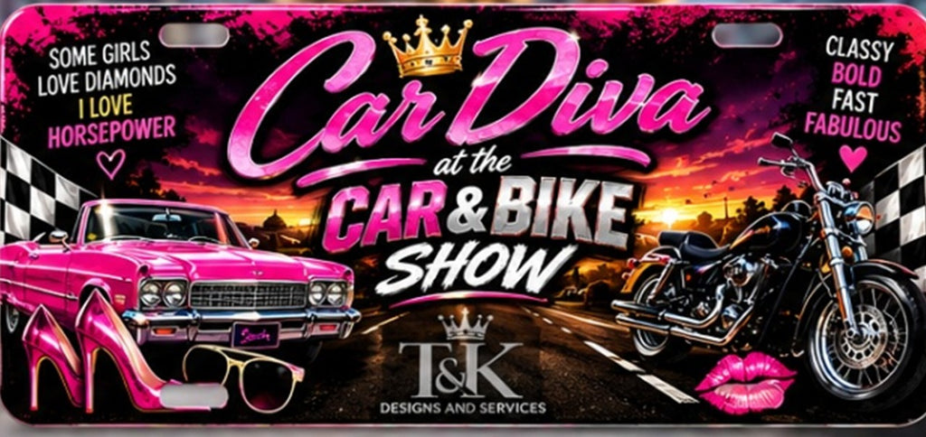 Custom License Plates (Novelty) 12 by 6 inches - Car & Bike Show Edition