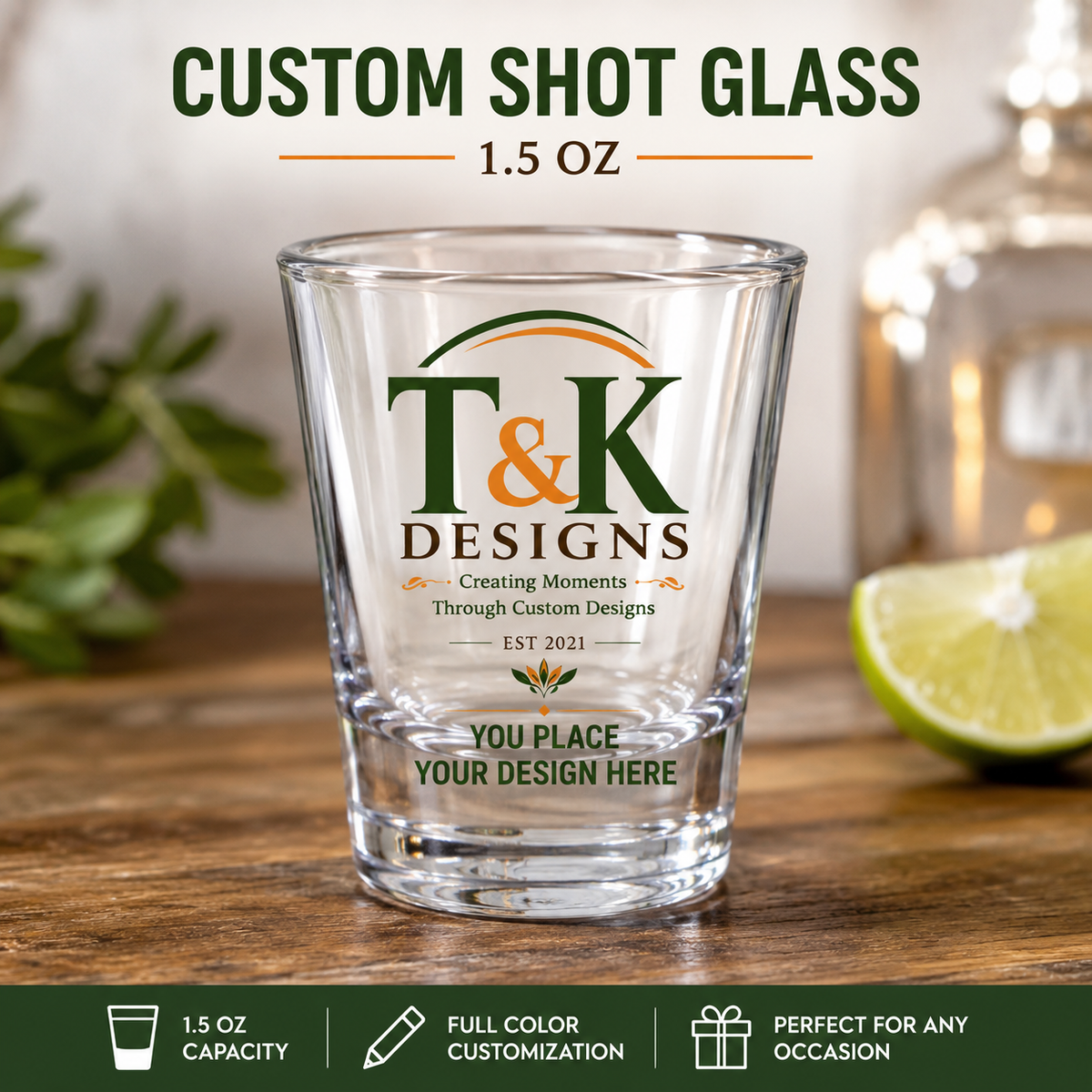 Custom Shot Glasses(1.5 ozs)